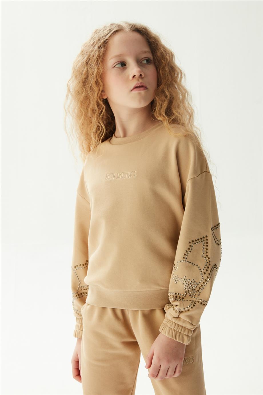 Iceberg Kız Çocuk Açık Kahve Sweatshirt