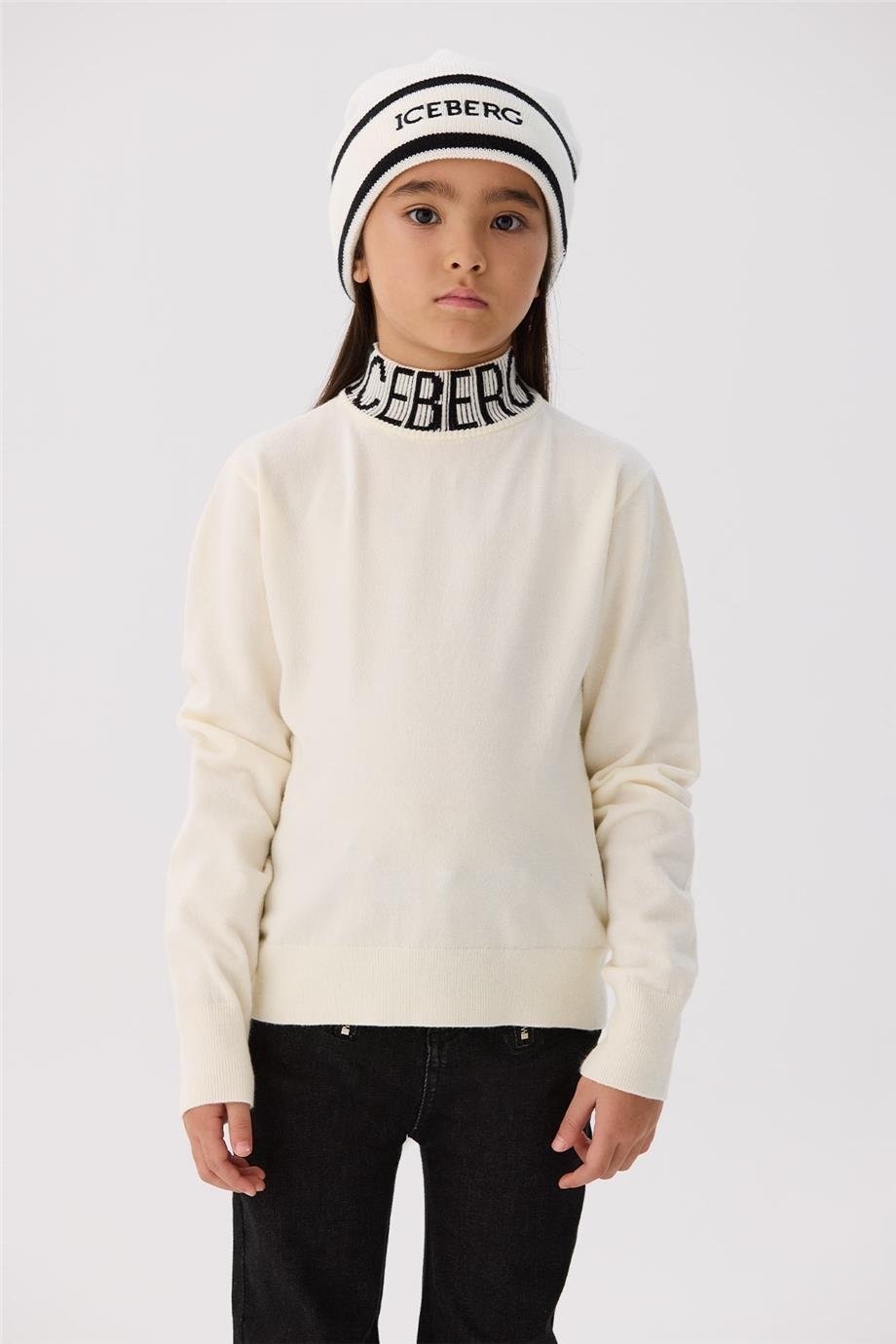 Iceberg Kız Çocuk Kırık Beyaz Kazak