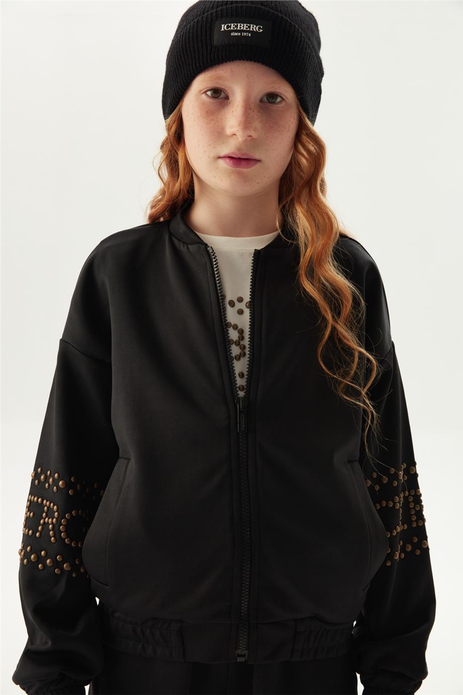 Iceberg Kız Çocuk Siyah Sweatshirt