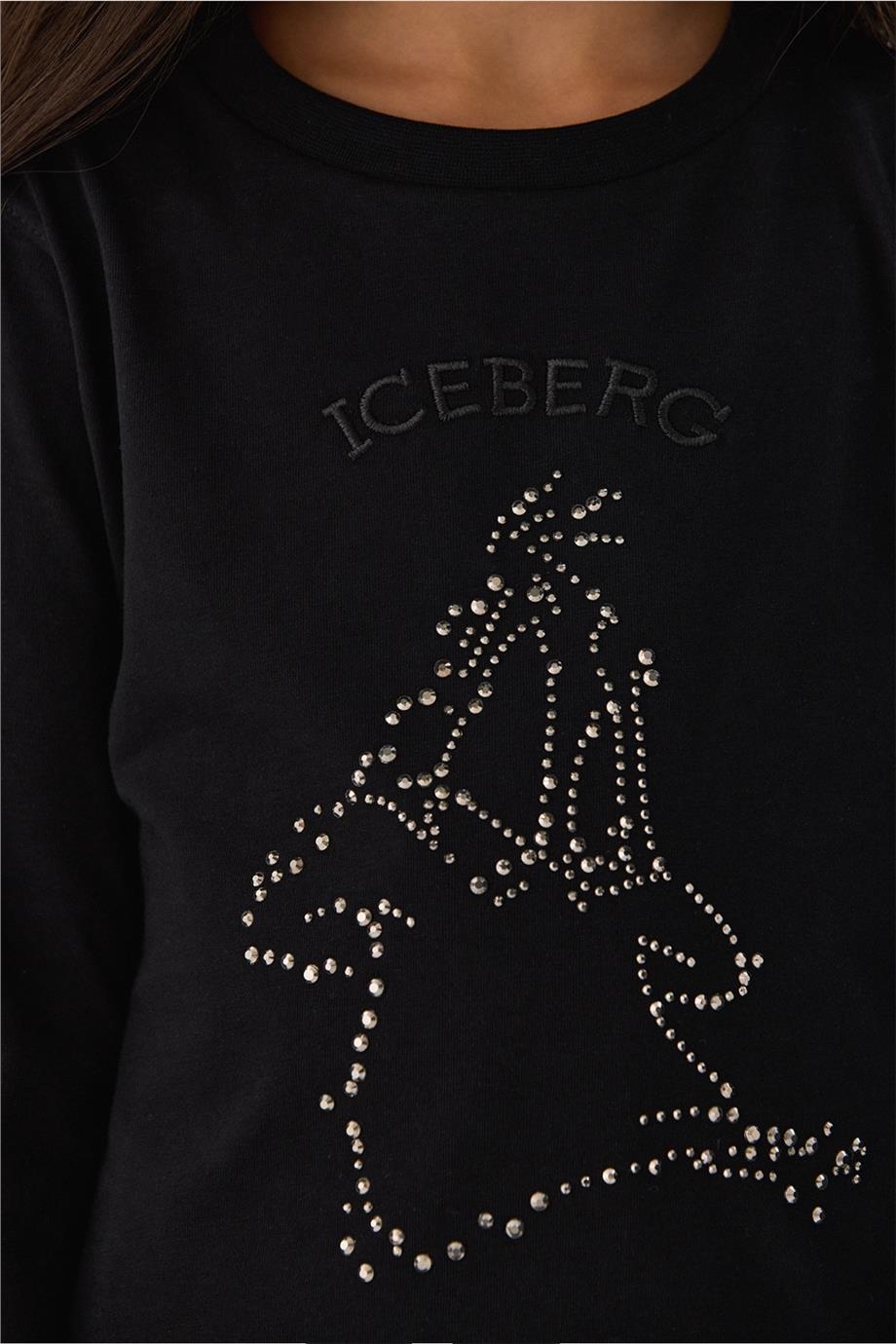Iceberg Kız Çocuk Siyah T-Shirt