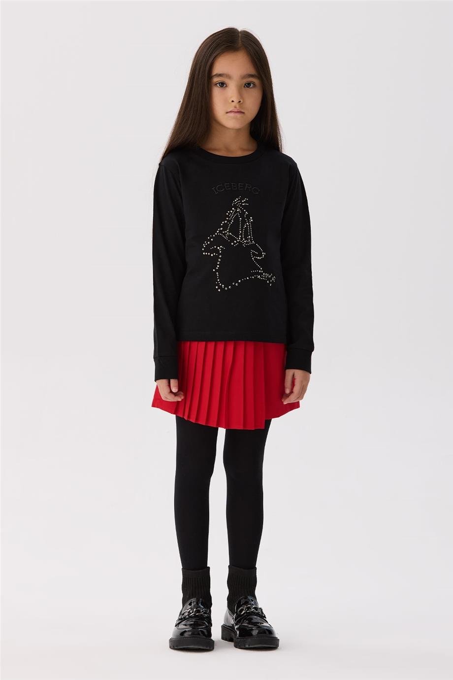 Iceberg Kız Çocuk Siyah T-Shirt