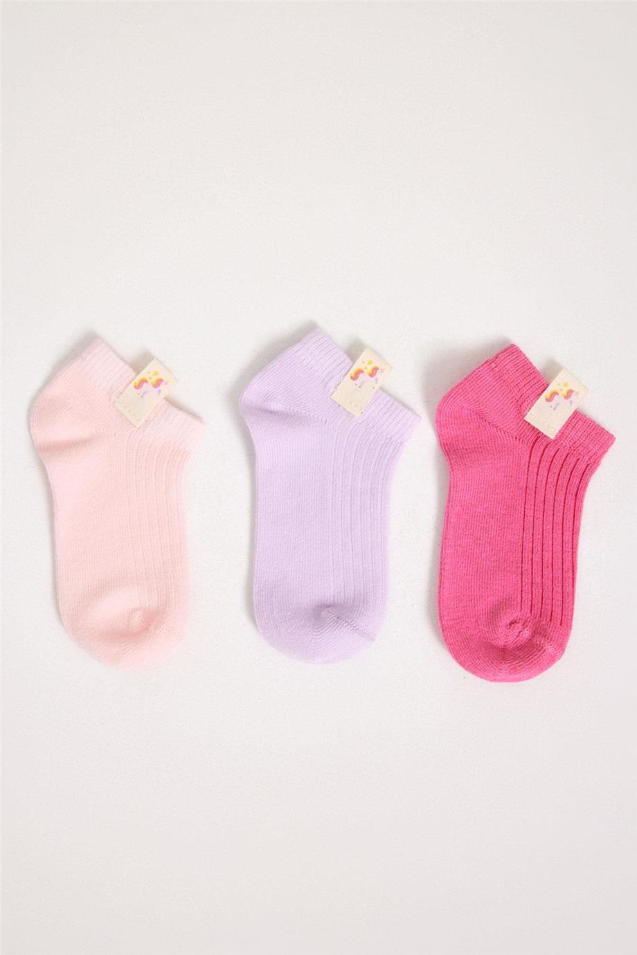 Katia & Bony Kız Çocuk Pembe 3lü Çorap