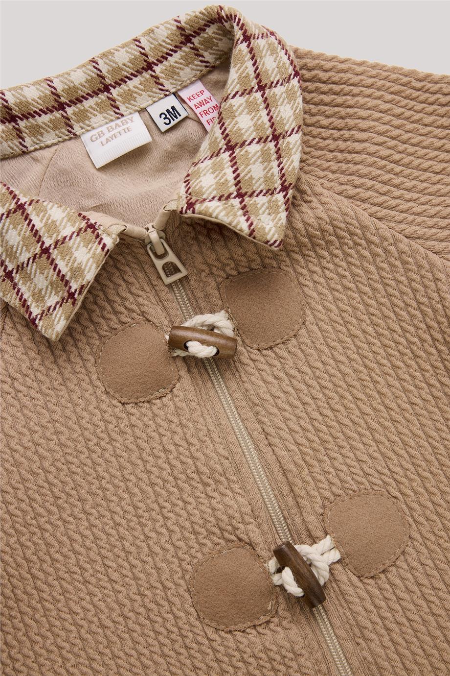 Layette Erkek Bebek Bej Eşofman Üstü