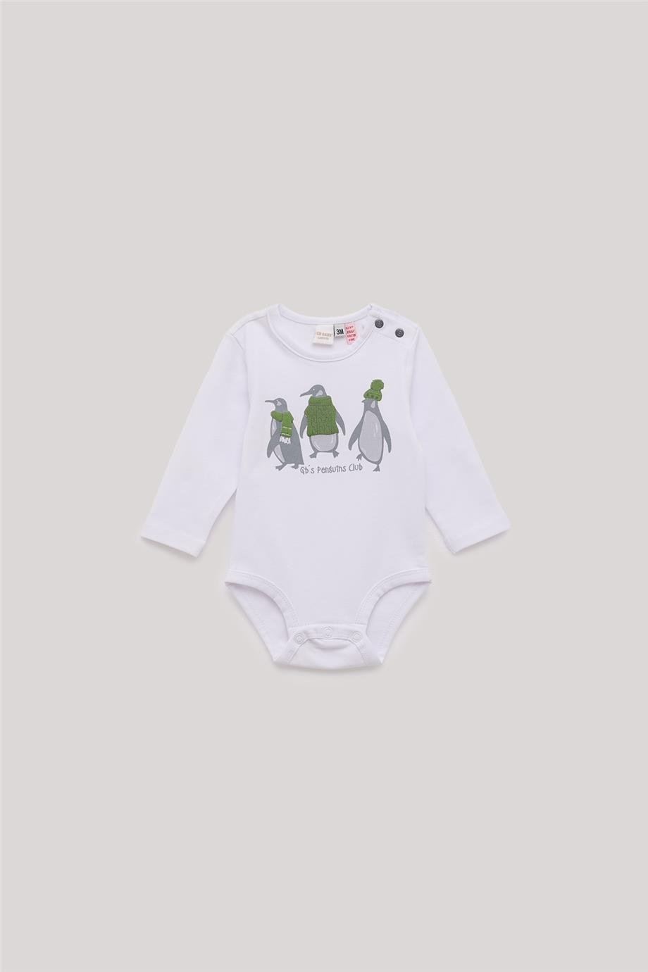 Layette Erkek Bebek Beyaz Body