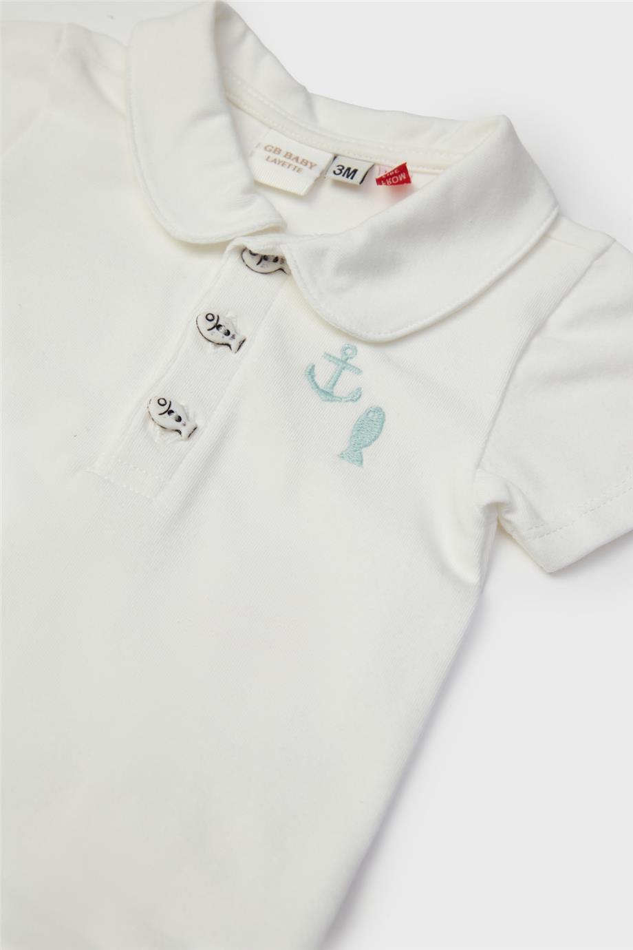 Layette Erkek Bebek Beyaz Body
