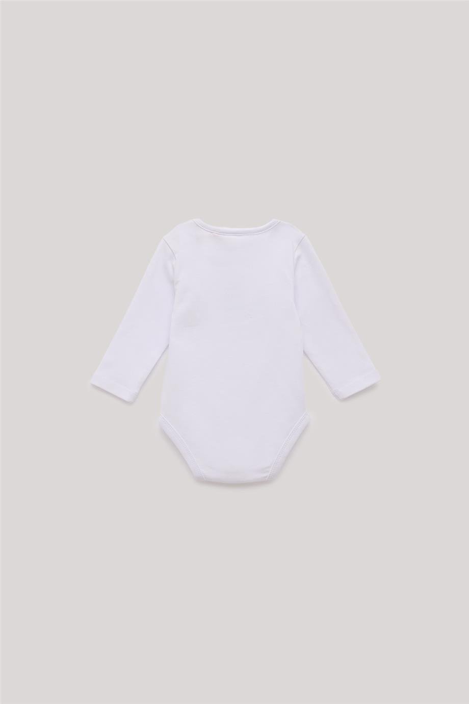 Layette Erkek Bebek Beyaz Body