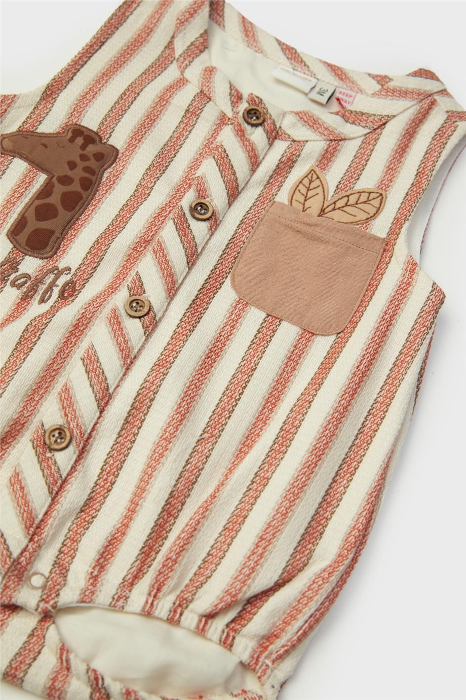 Layette Erkek Bebek Çizgili Tulum