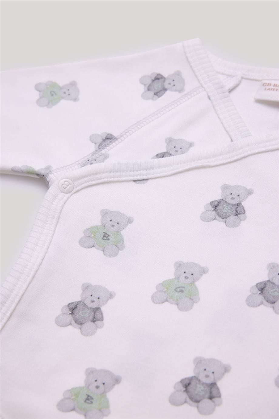 Layette Erkek Bebek Desenli Body
