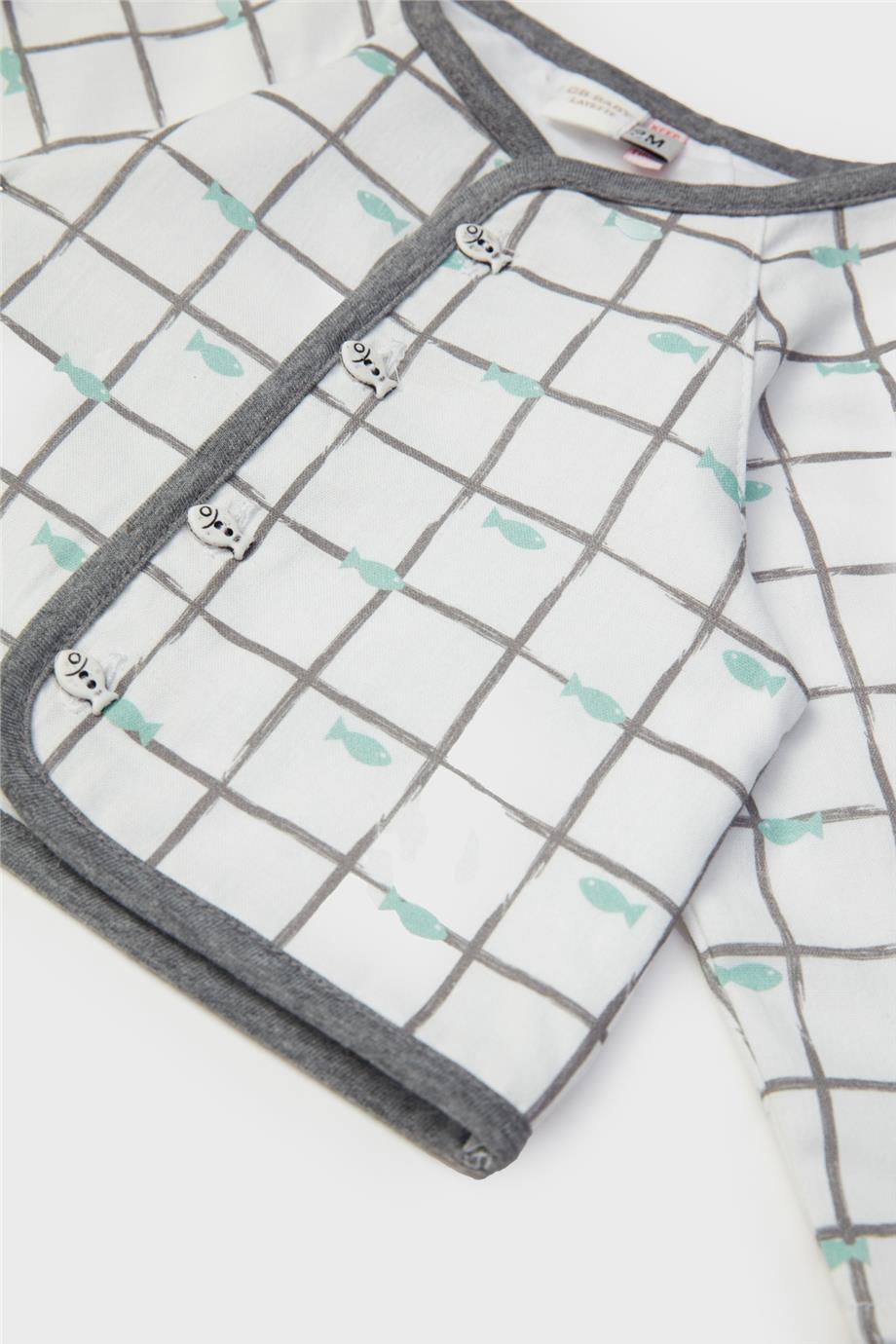 Layette Erkek Bebek Desenli Eşofman Üstü