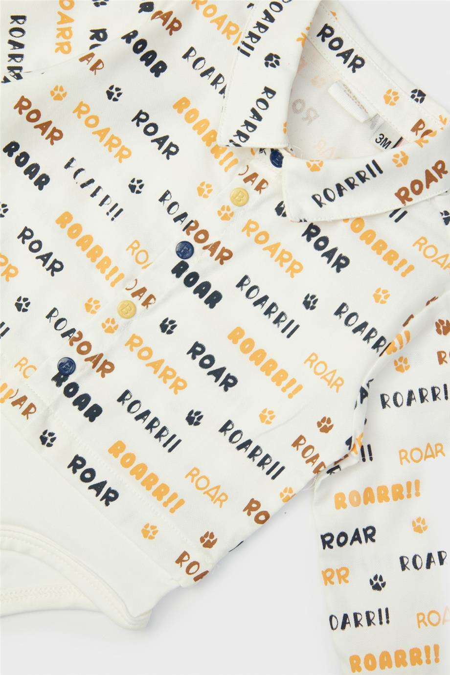 Layette Erkek Bebek Desenli Gömlek