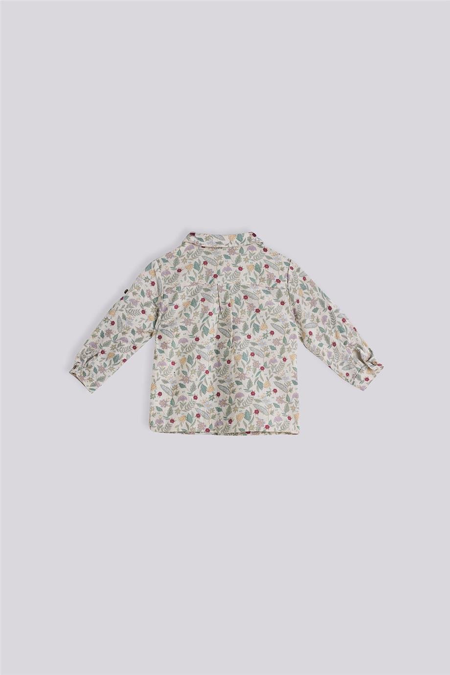 Layette Erkek Bebek Desenli GömlekLayette Erkek Bebek Desenli Gömlek