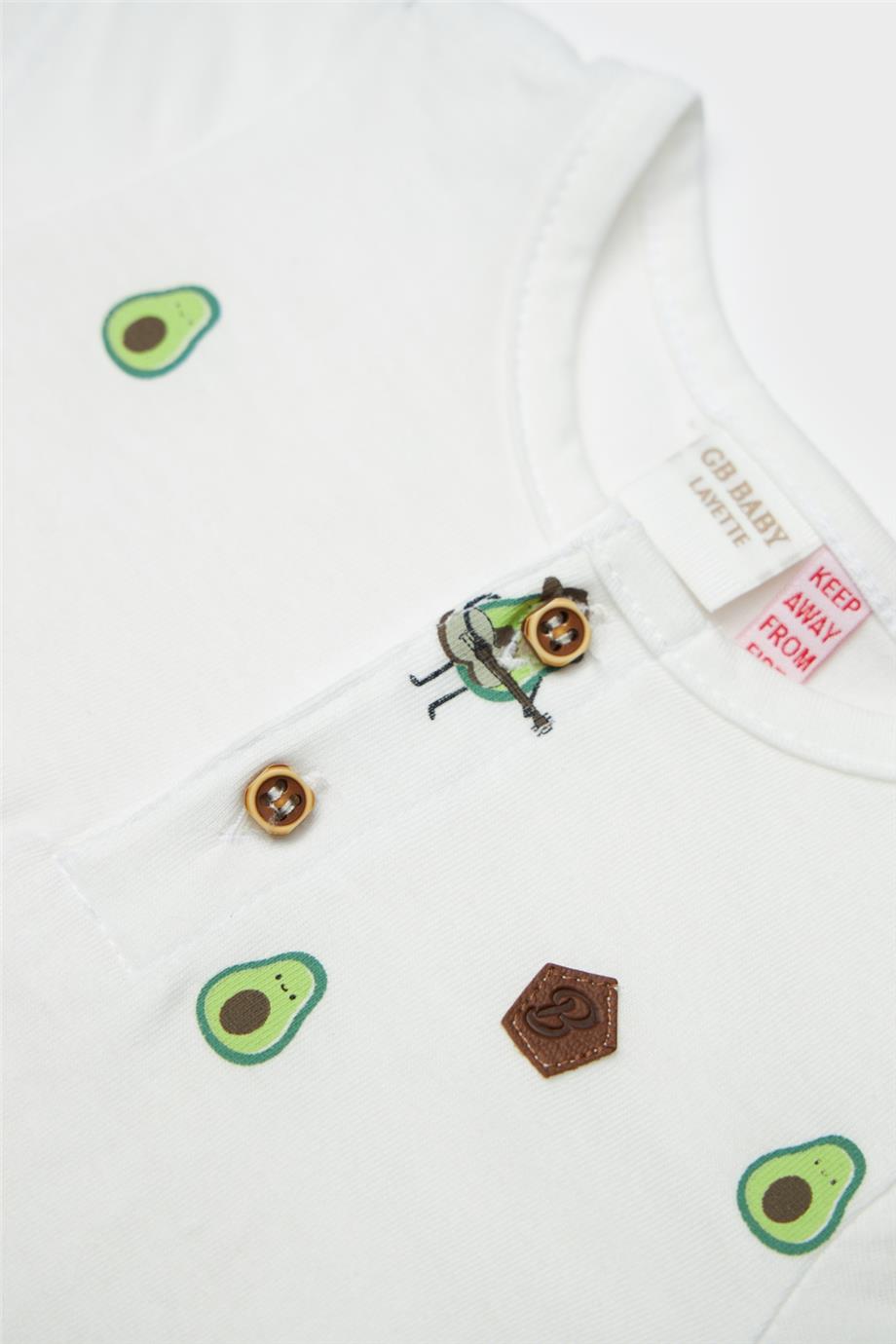 Layette Erkek Bebek Desenli Tshirt
