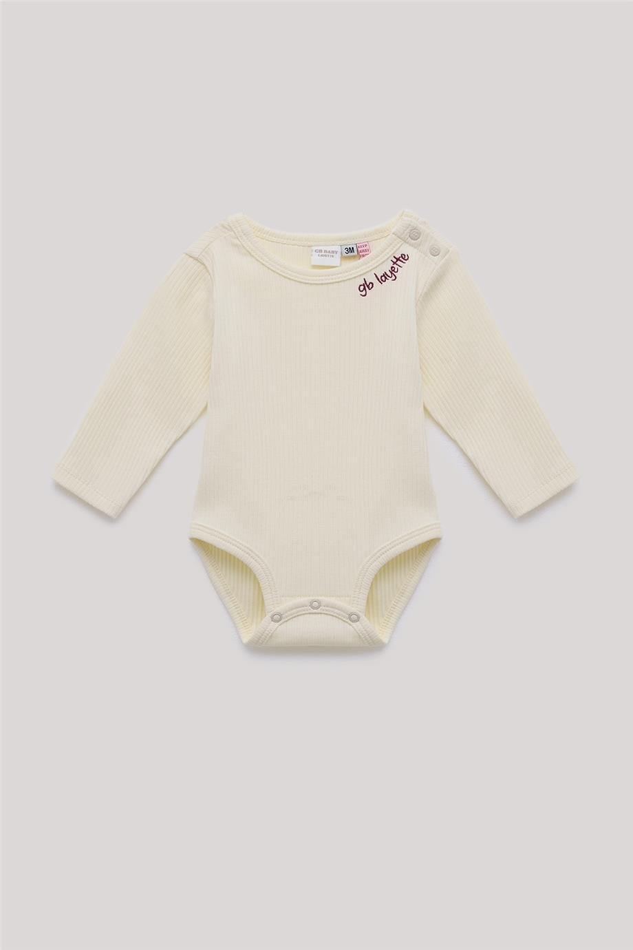 Layette Erkek Bebek Ekru Body