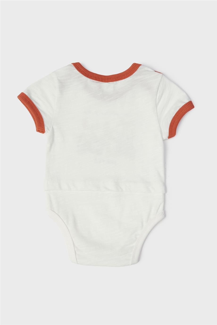 Layette Erkek Bebek Ekru Body