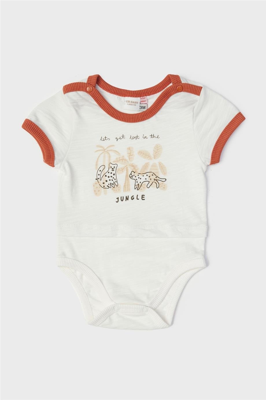 Layette Erkek Bebek Ekru Body