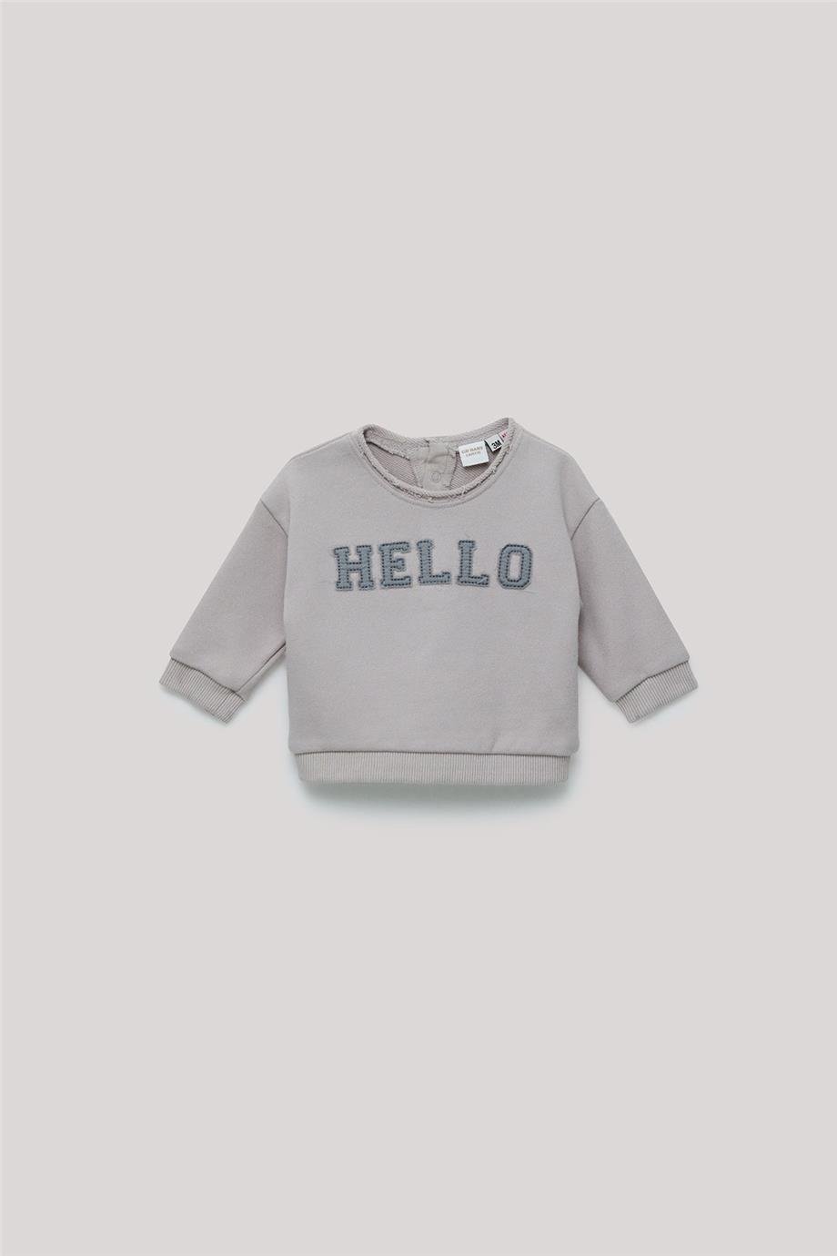 Layette Erkek Bebek Gri Sweatshirt