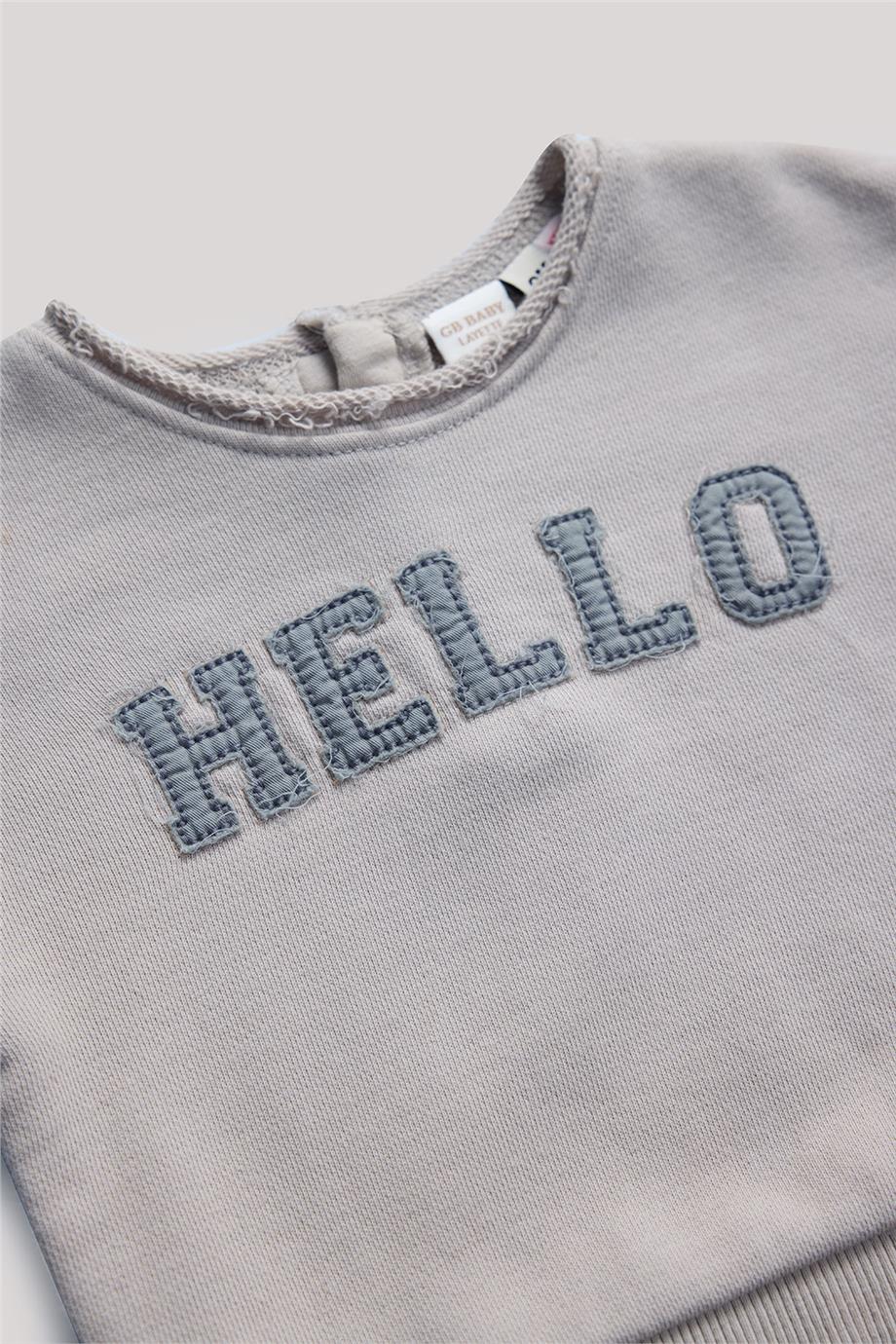 Layette Erkek Bebek Gri Sweatshirt