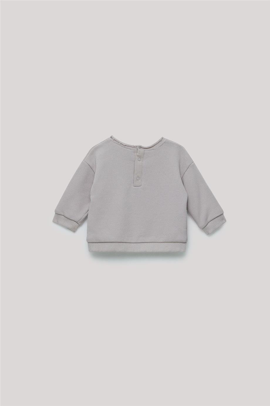 Layette Erkek Bebek Gri Sweatshirt