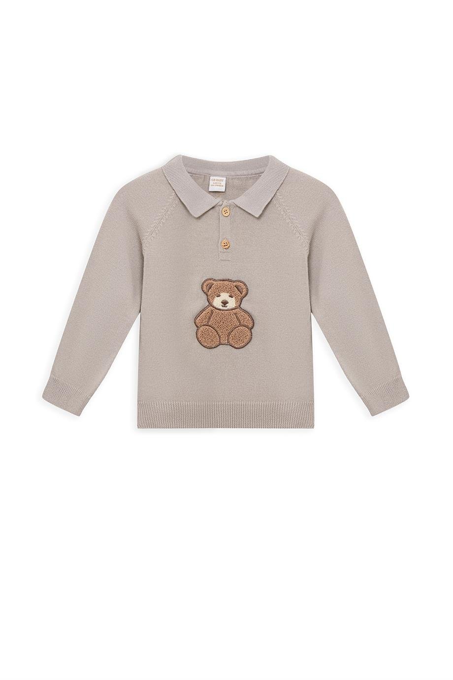 Layette Baby Boy Gray Knitwear SetLayette Baby Boy Gray Knitwear Set