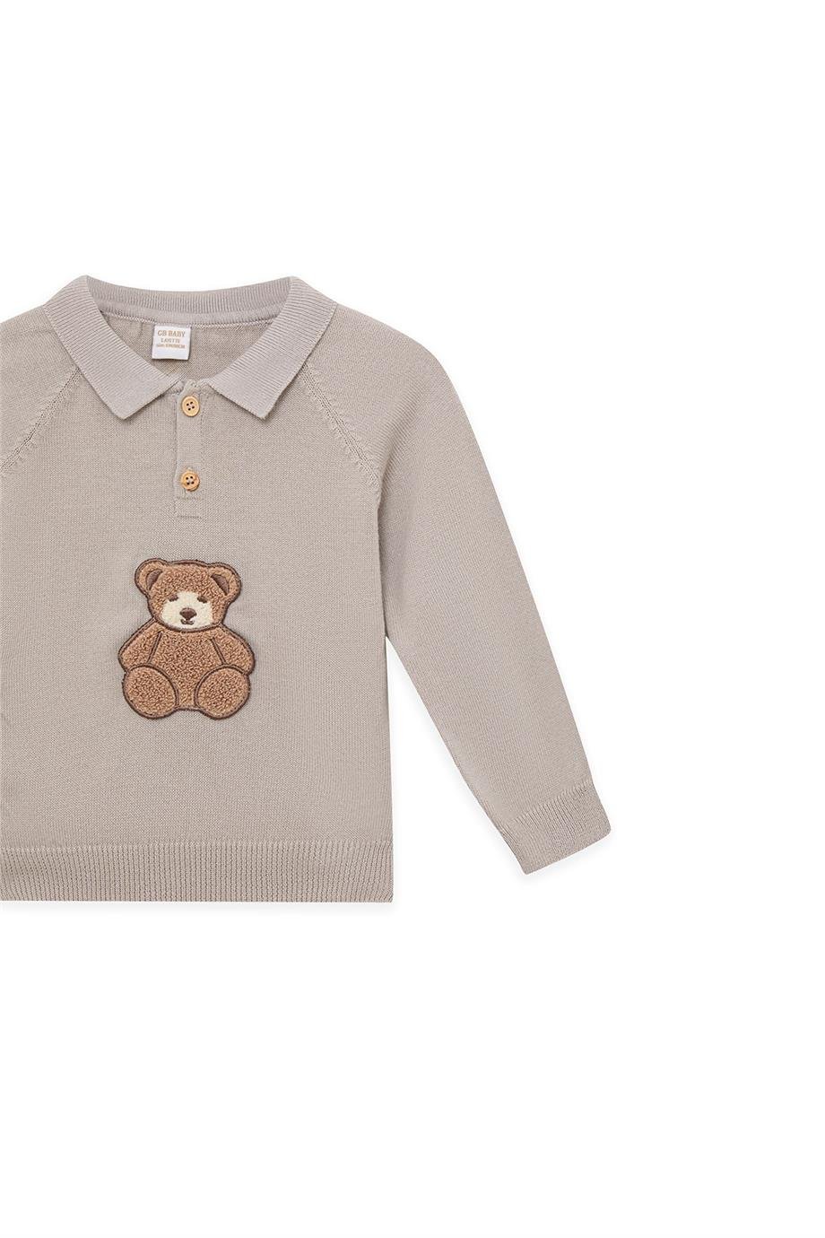 Layette Baby Boy Gray Knitwear SetLayette Baby Boy Gray Knitwear Set