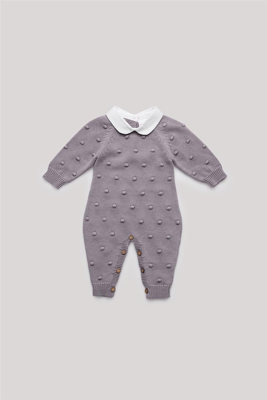 Layette Erkek Bebek Gri Tulum