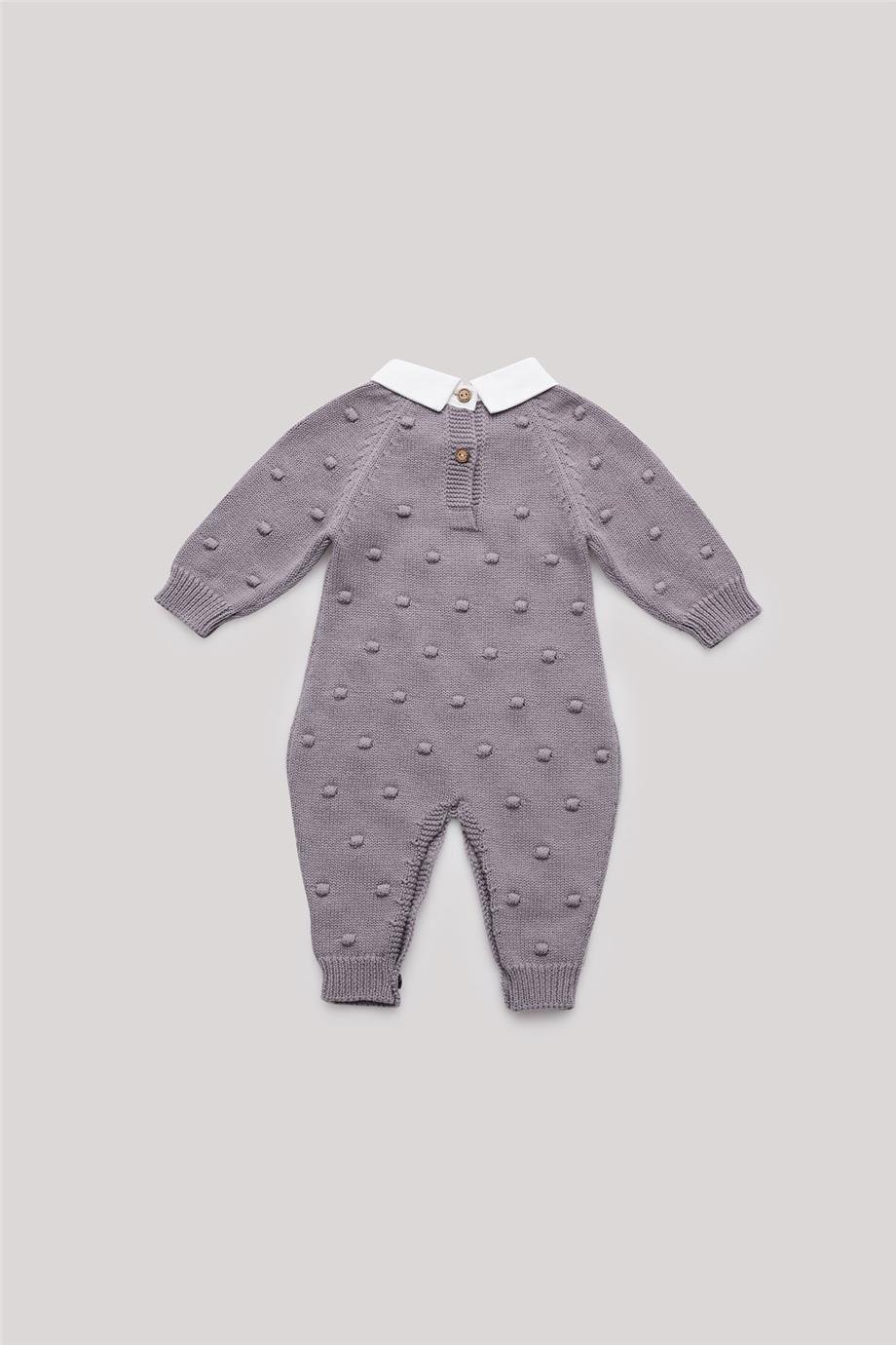 Layette Erkek Bebek Gri Tulum