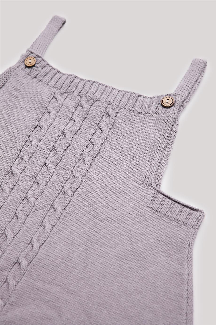 Layette Erkek Bebek Gri Tulum