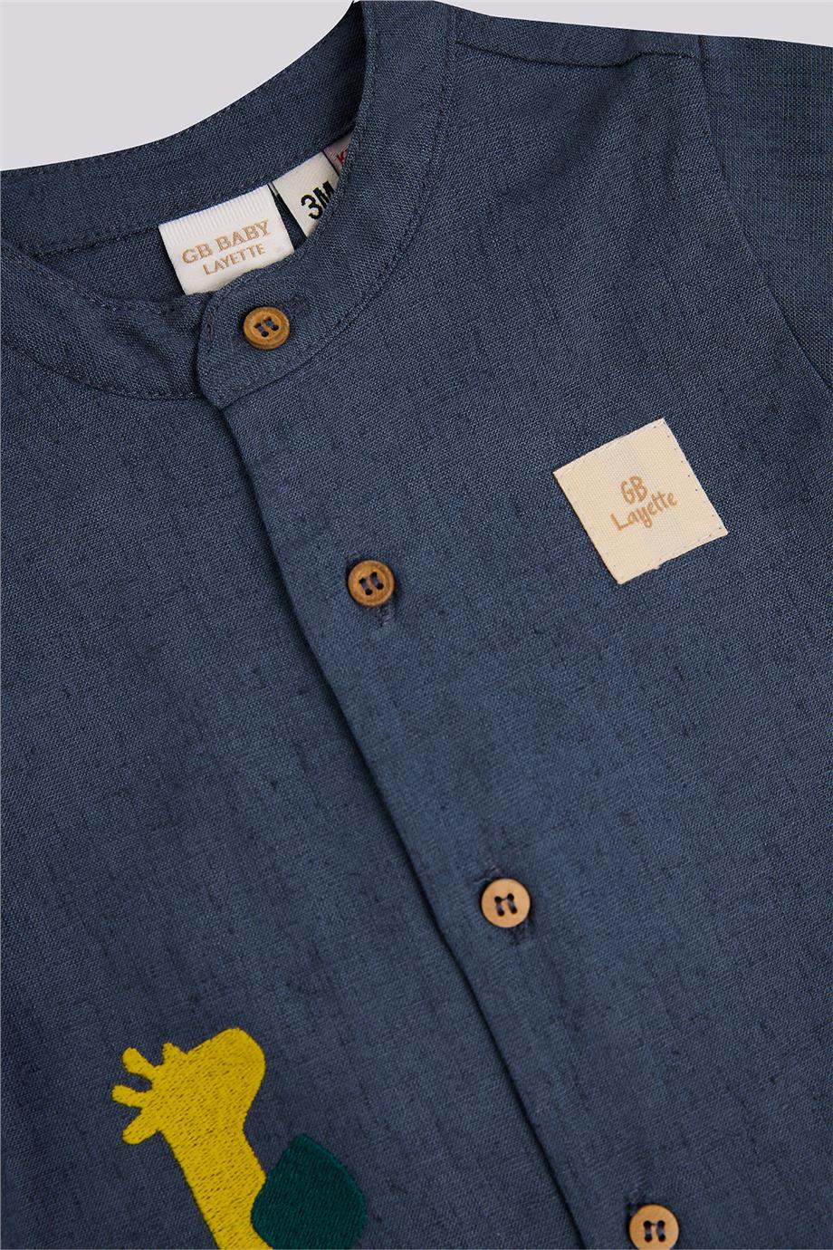 Layette Erkek Bebek Lacivert GömlekLayette Erkek Bebek Lacivert Gömlek