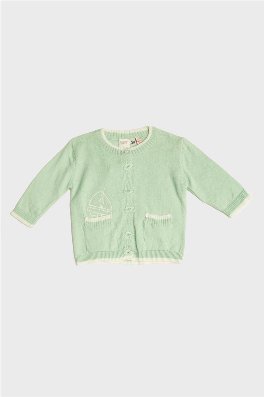 Layette Erkek Bebek Yeşil Hırka