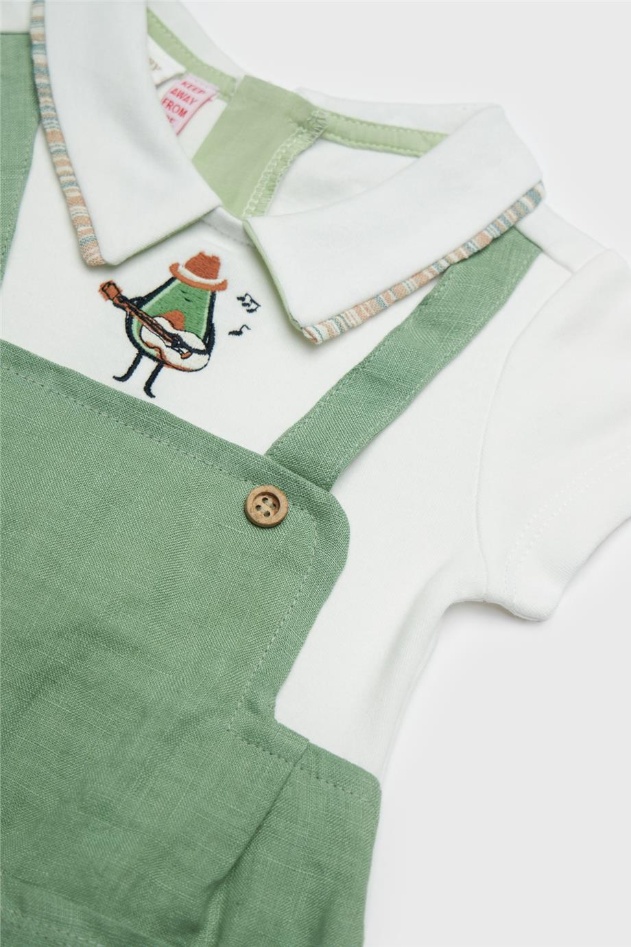 Layette Erkek Bebek Yeşil Tulum