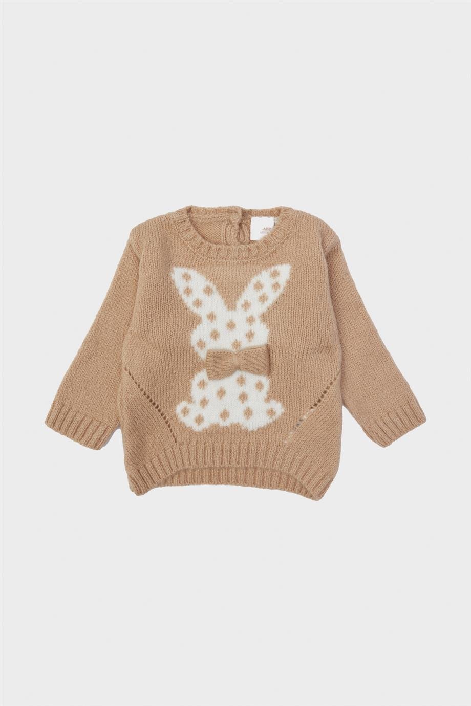 Layette Kız Bebek Bej Kazak