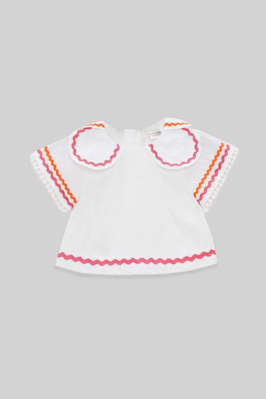 Layette Kız Bebek Beyaz Bluz