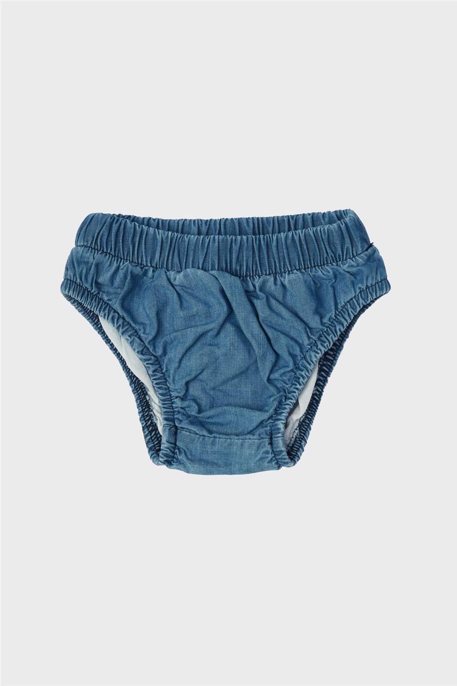 Layette Kız Bebek Denim Elbise