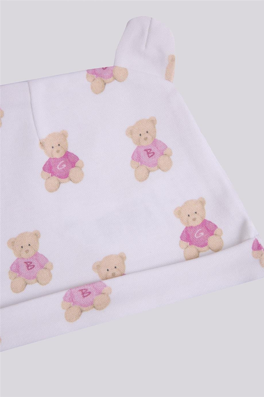 Layette Kız Bebek Desenli BereLayette Kız Bebek Desenli Bere