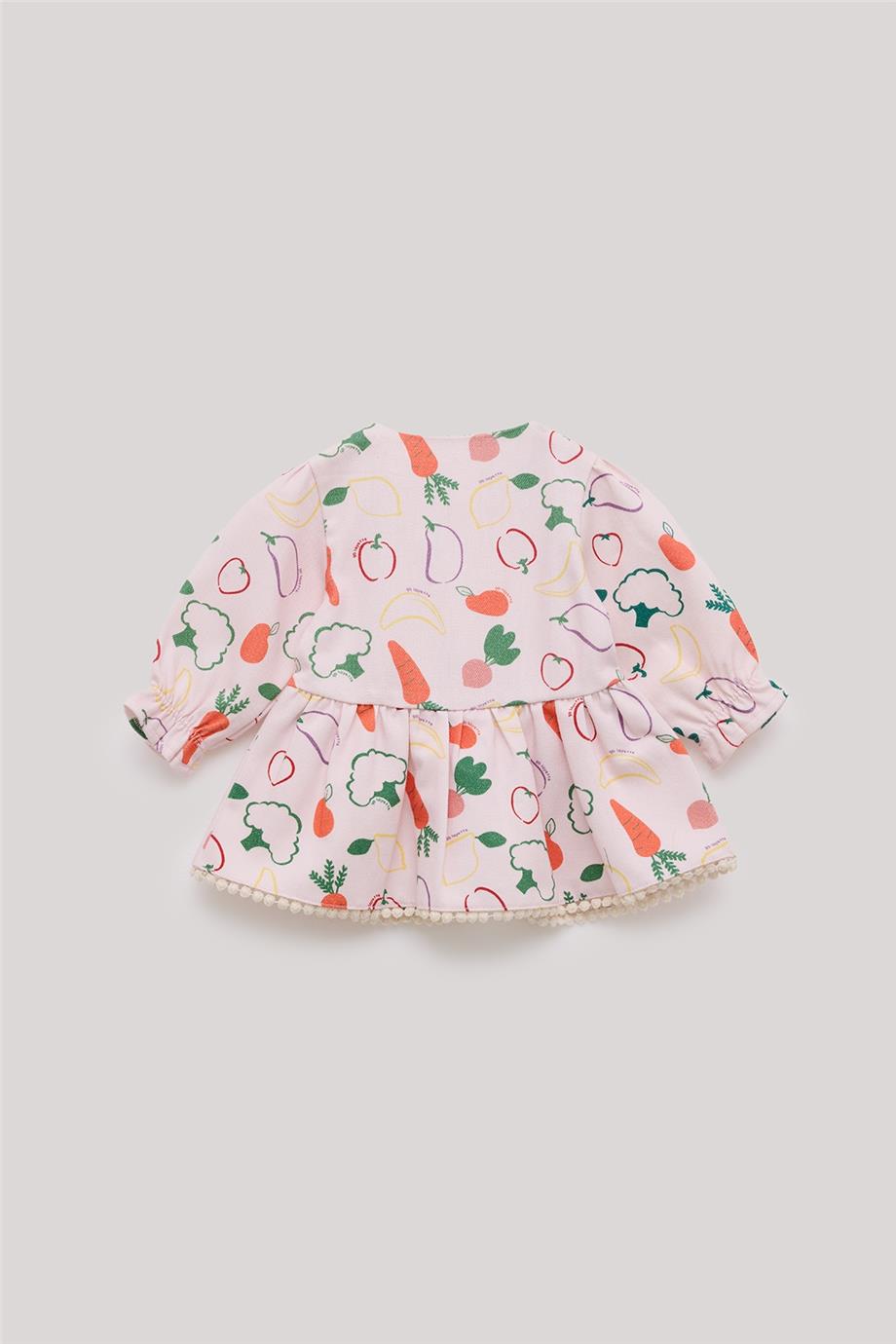 Layette Kız Bebek Desenli Elbise