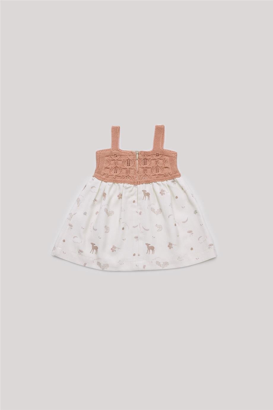 Layette Kız Bebek Desenli Elbise