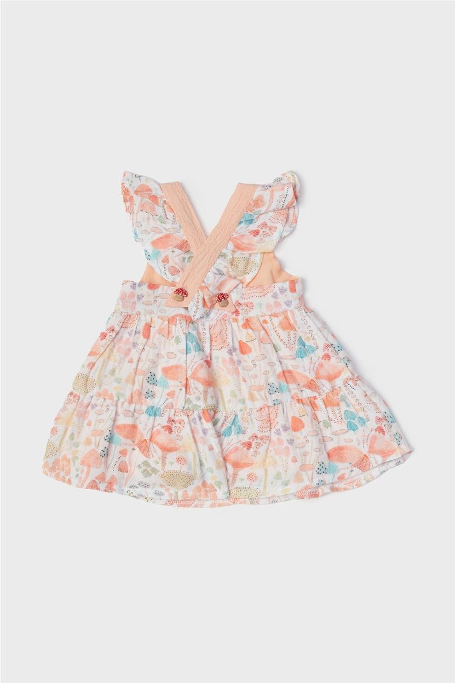 Layette Kız Bebek Desenli Elbise