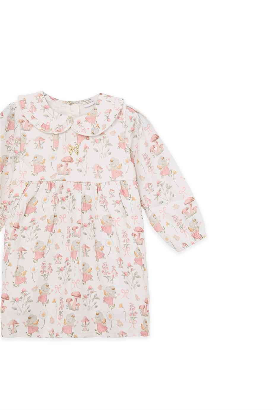 Layette Kız Bebek Desenli ElbiseLayette Kız Bebek Desenli Elbise