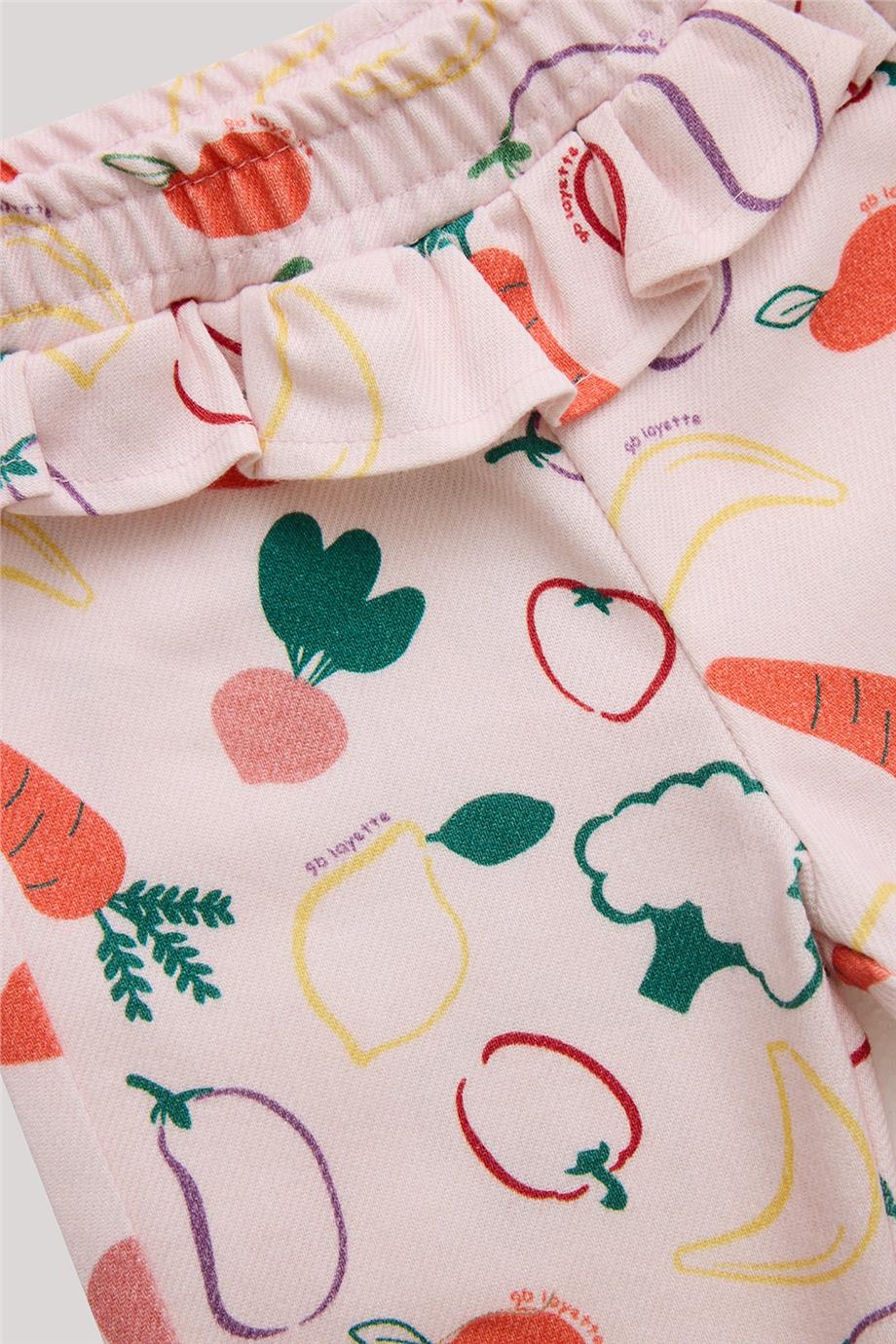 Layette Kız Bebek Desenli Eşofman Altı