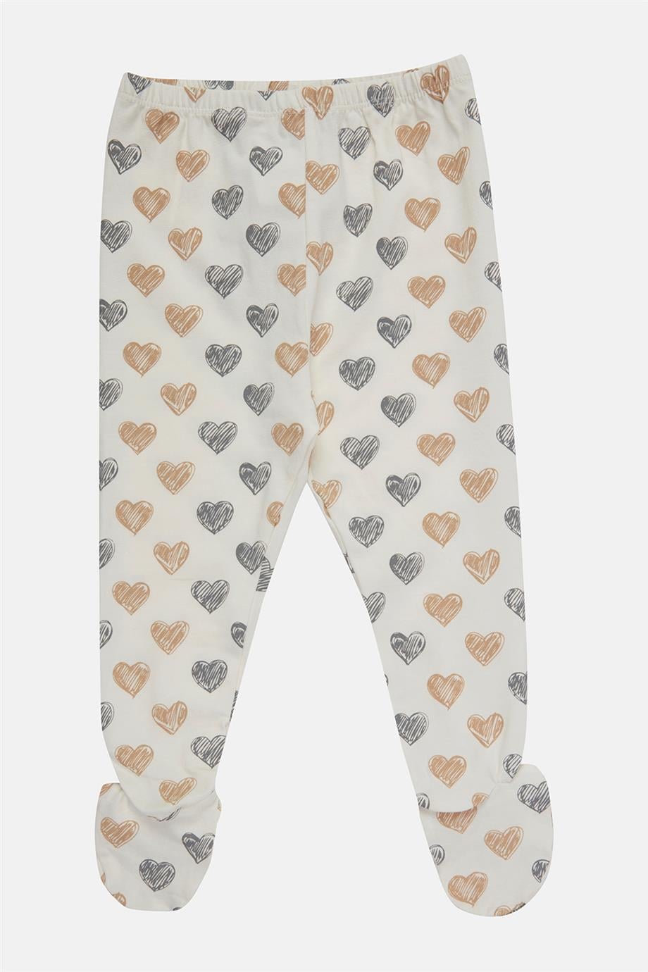 Layette Kız Bebek Desenli Tayt Set