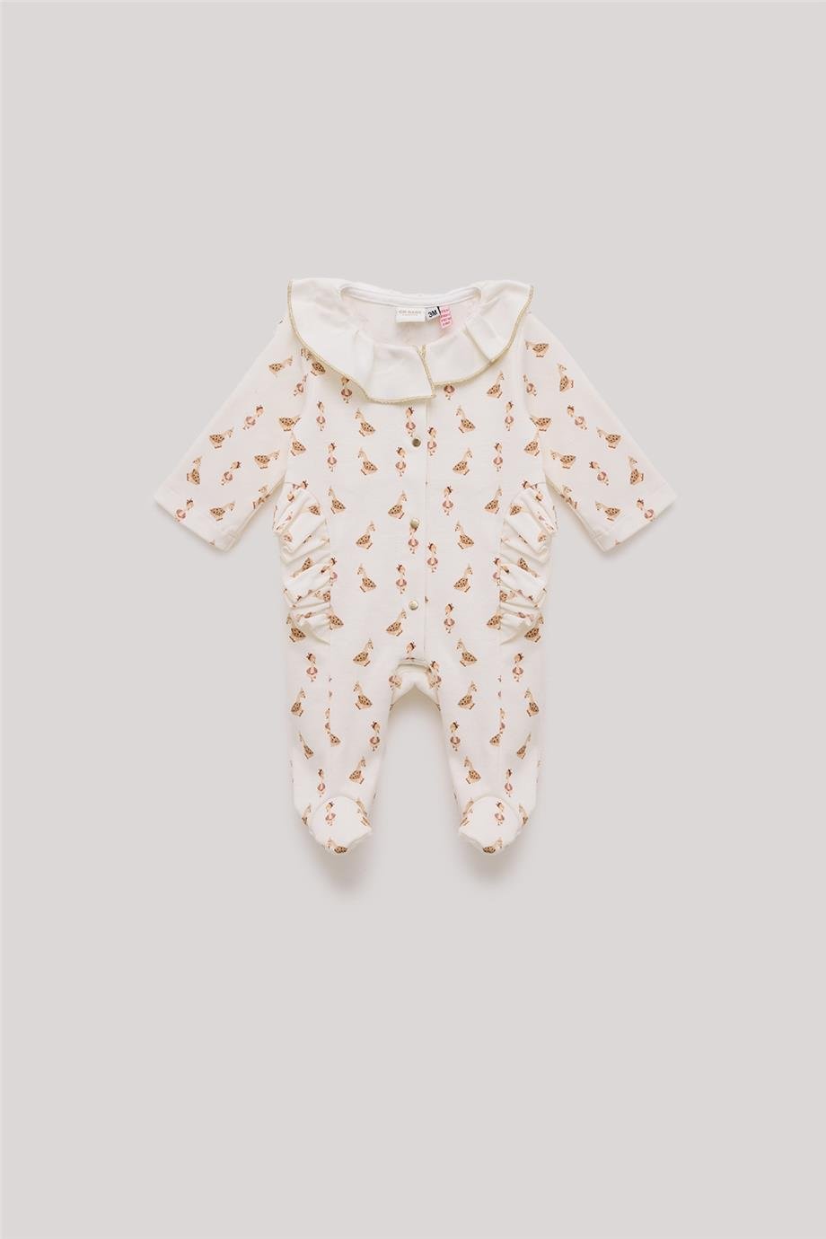 Layette Kız Bebek Desenli Tulum
