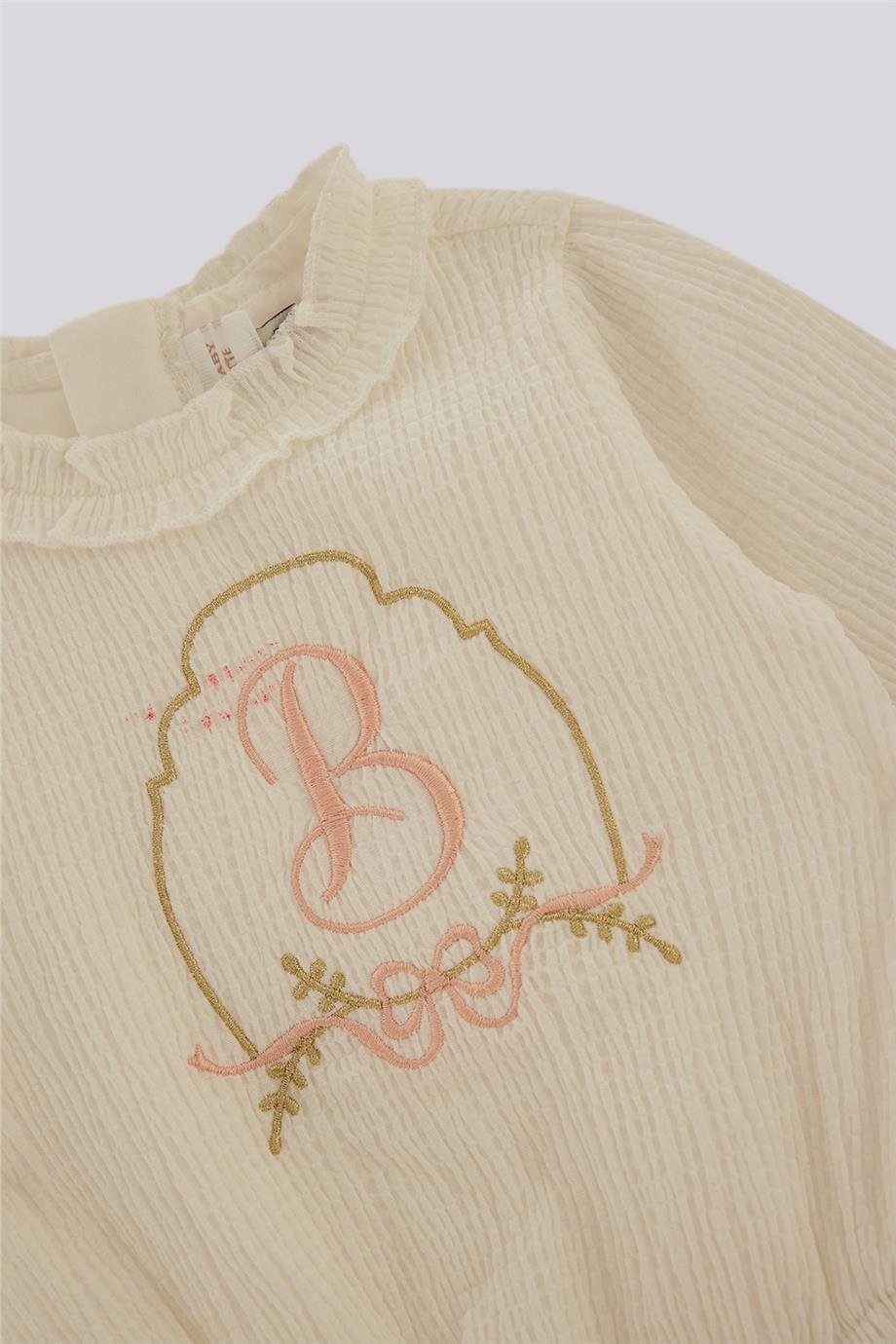 Layette Baby Girl Ecru BlouseLayette Baby Girl Ecru Blouse