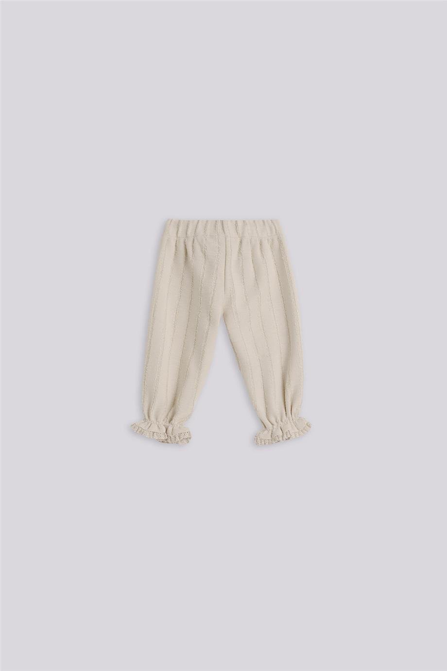 Layette Baby Girl Ecru Tracksuit BottomLayette Baby Girl Ecru Tracksuit Bottom