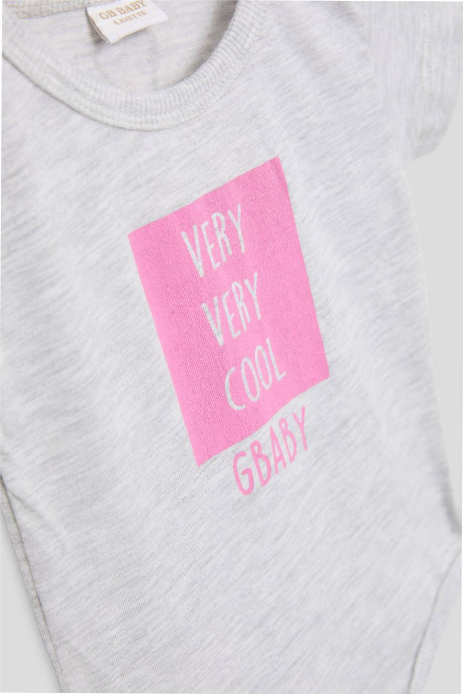 Layette Kız Bebek Gri BodyLayette Kız Bebek Gri Body