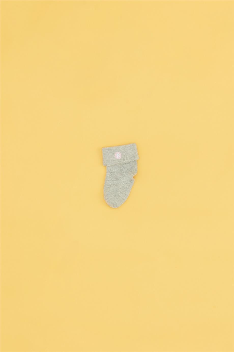 Layette Kız Bebek Renkli 3lü Çorap