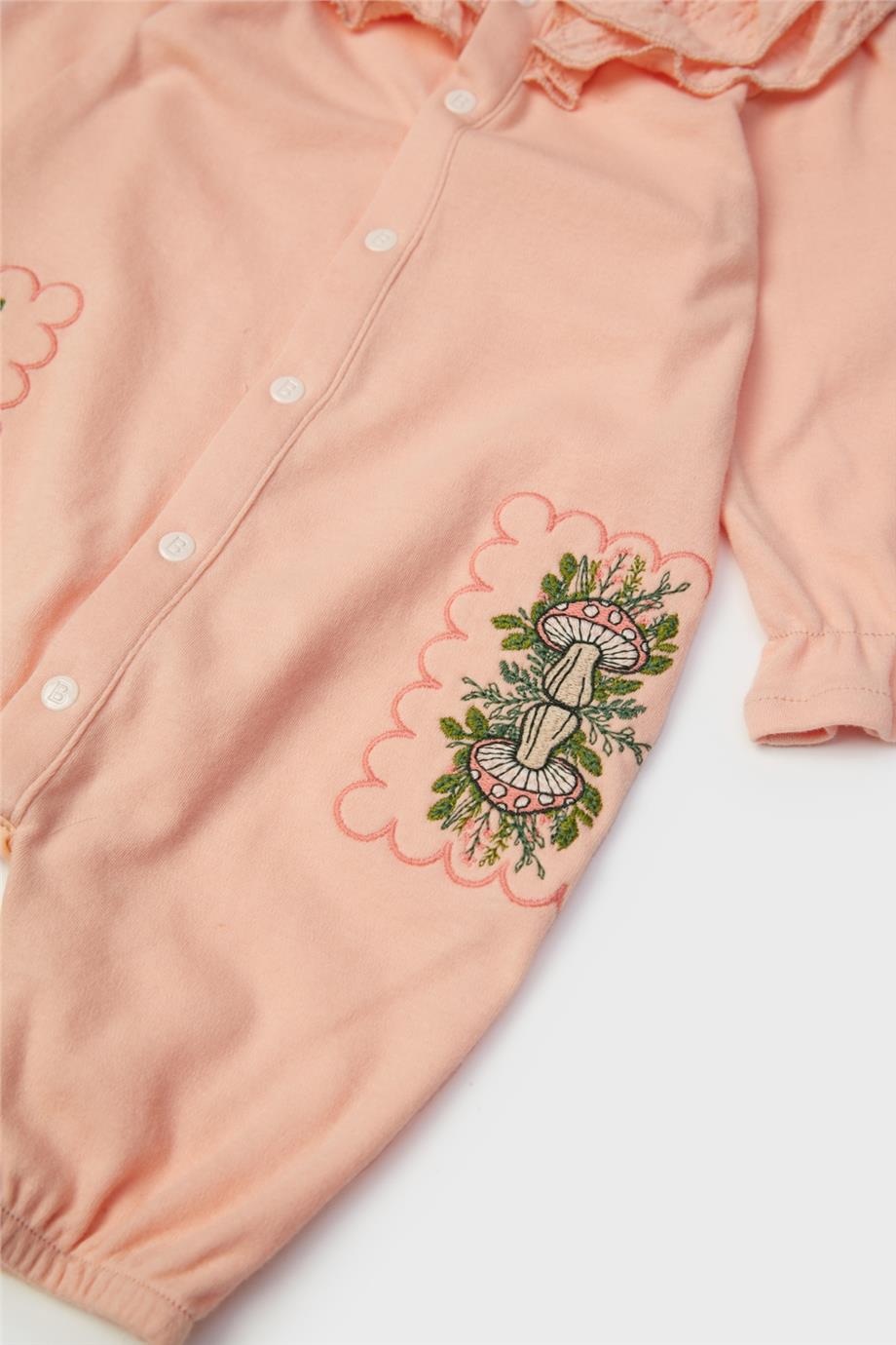 Layette Kız Bebek Somon Tulum