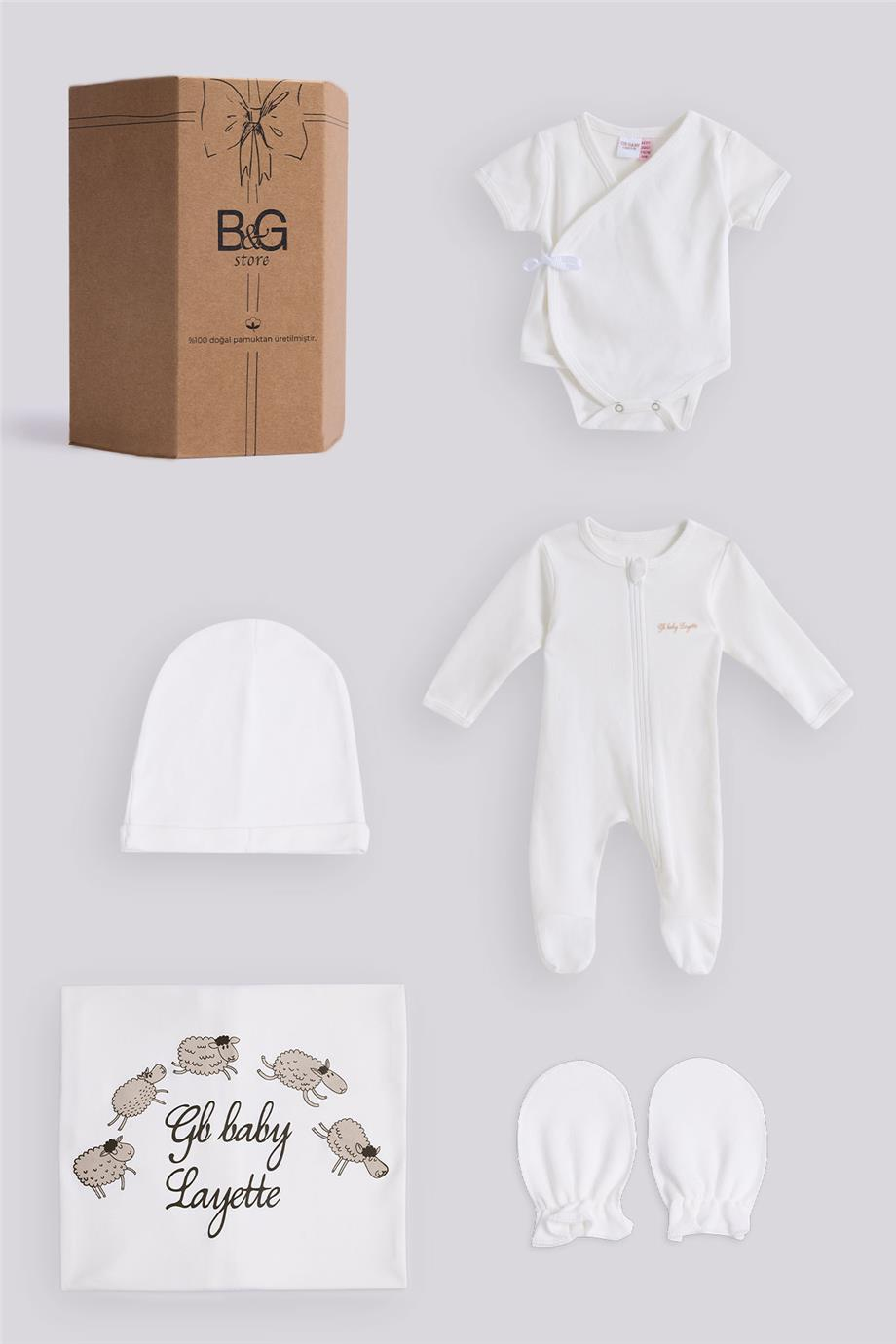 Layette Unisex Ekru Hastane ÇıkışıLayette Unisex Ekru Hastane Çıkışı