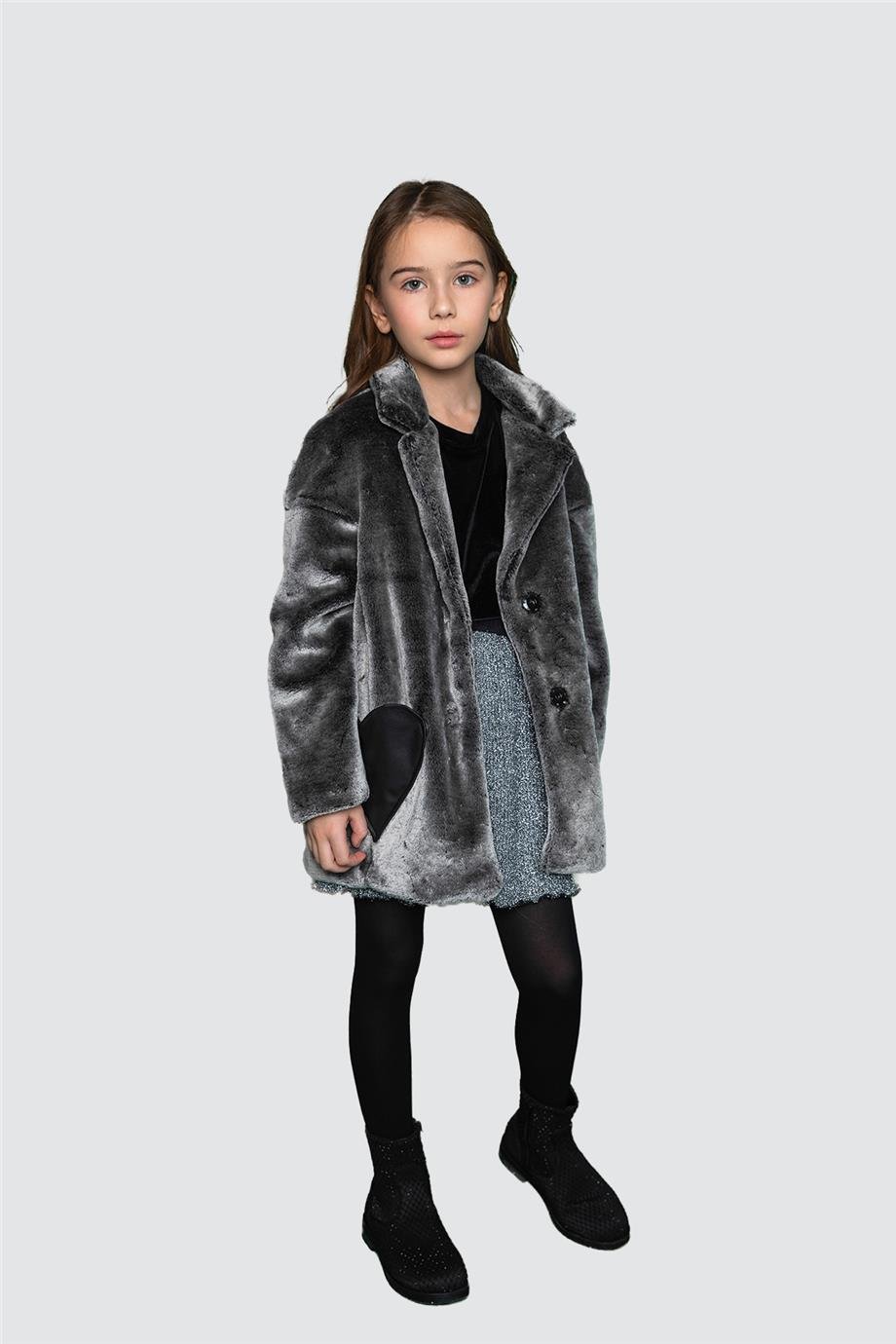 Lia Lea Kız Çocuk Gri Mont