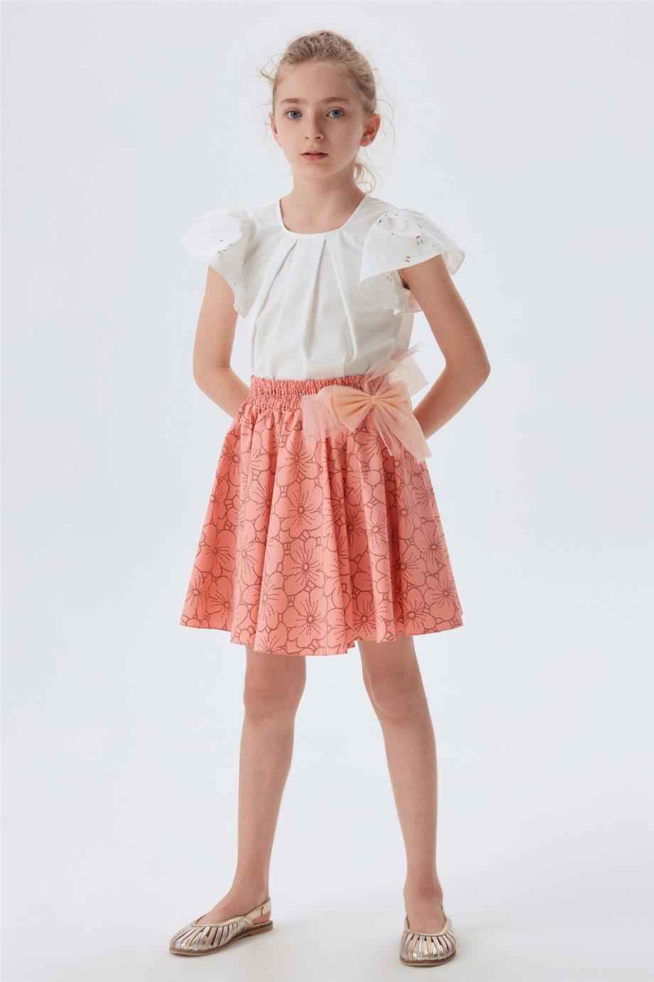 Lia Lea Kız Çocuk Somon Etek