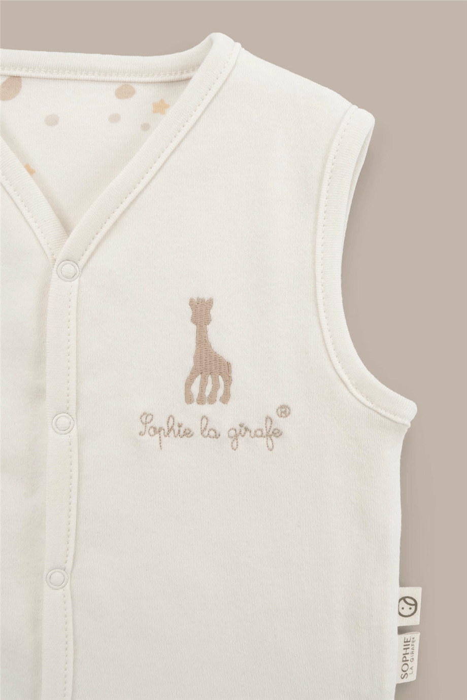 Little Gusto  Organik Pamuk Çift Taraflı Ekru Bebek YelekLittle Gusto  Organik Pamuk Çift Taraflı Ekru Bebek Yelek